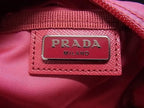 Prada Pouch Triangle Logo Pink Tessuto Nylon Saffiano Leather — view 4