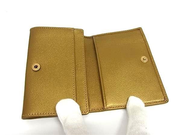 Loewe Card Case Anagram Gold Leather — view 3
