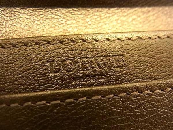 Loewe Card Case Anagram Gold Leather — view 5