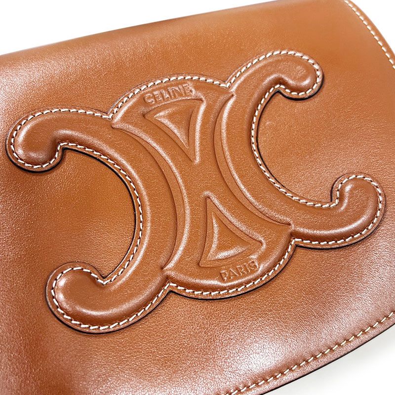 Celine Folco Shoulder Bag Brown Pochette — view 5