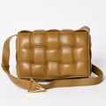 Bottega Veneta Padded Cassette Shoulder Bag Intrecciato Lambskin Brown Gold