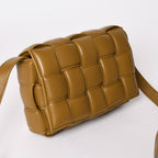 Bottega Veneta Padded Cassette Shoulder Bag Intrecciato Lambskin Brown Gold — view 3