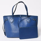 Louis Vuitton Tote Bag Neverfull PM Epi Blue Silver