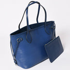 Louis Vuitton Tote Bag Neverfull PM Epi Blue Silver — view 3