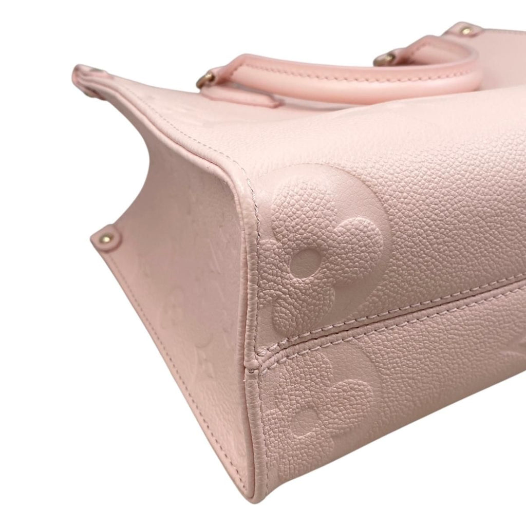 Louis Vuitton Shoulder Bag On The Go PM Monogram Empreinte Pink Pearl — view 6