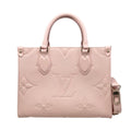 Louis Vuitton Shoulder Bag On The Go PM Monogram Empreinte Pink Pearl