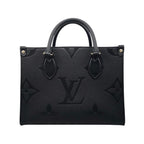 Louis Vuitton Shoulder Bag On The Go PM Monogram Empreinte Noir Black — view 2