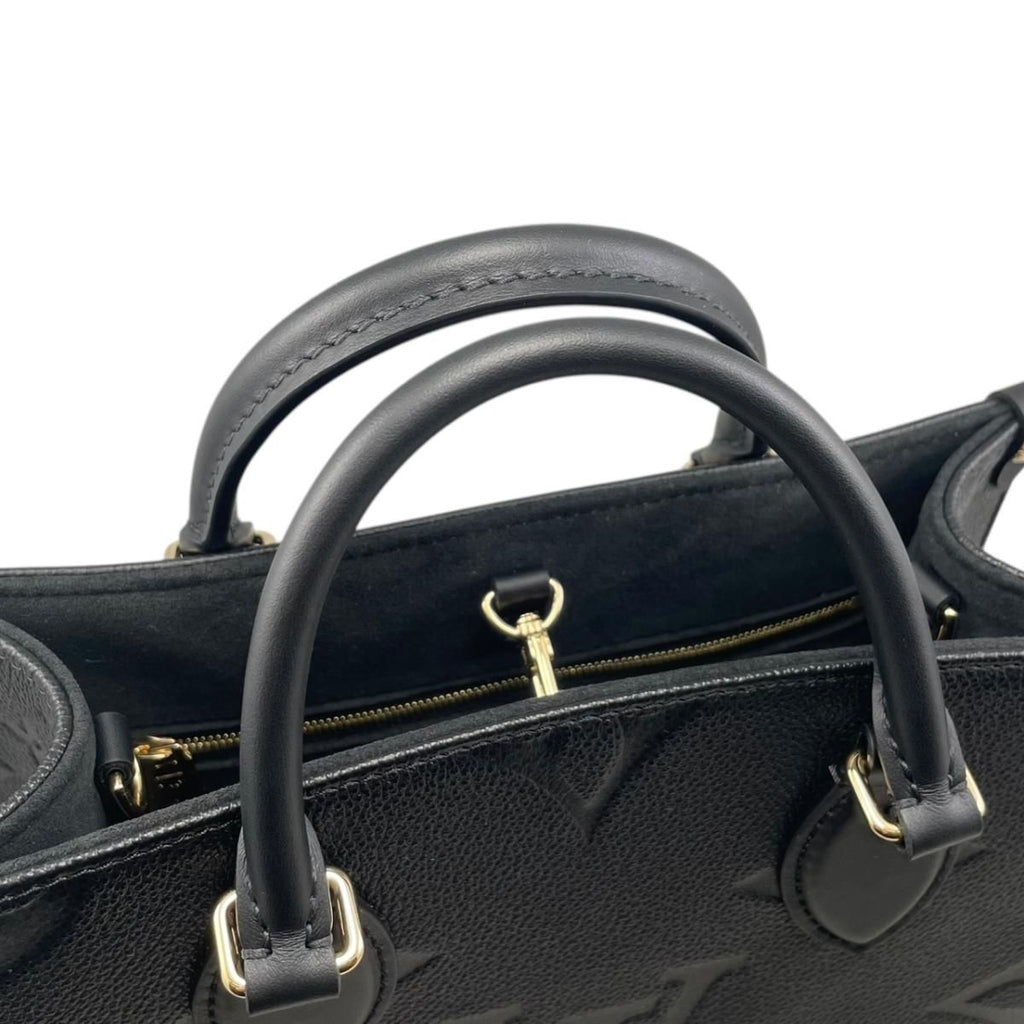 Louis Vuitton Shoulder Bag On The Go PM Monogram Empreinte Noir Black — view 8