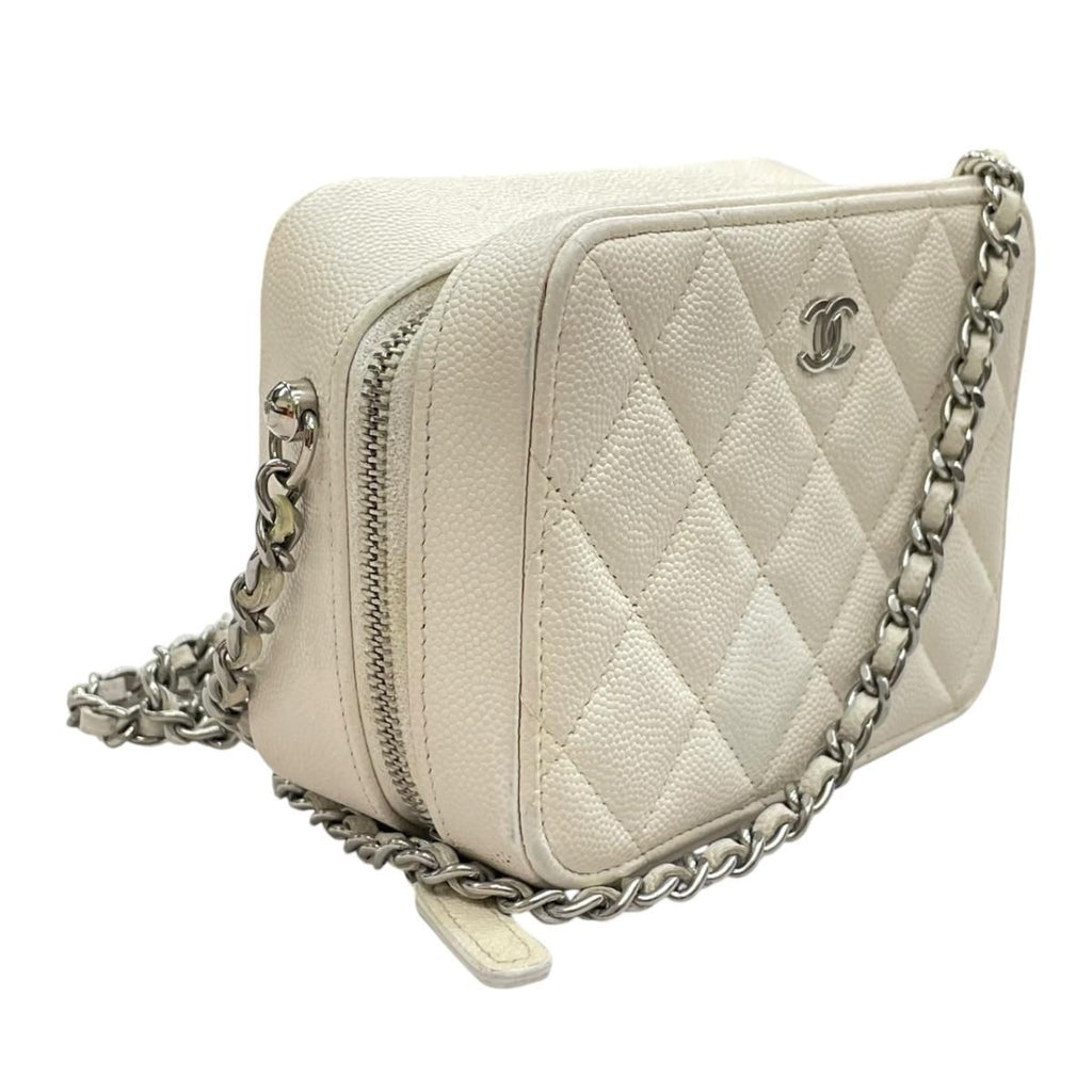 Chanel Quilted Mini Camera Bag White — view 3