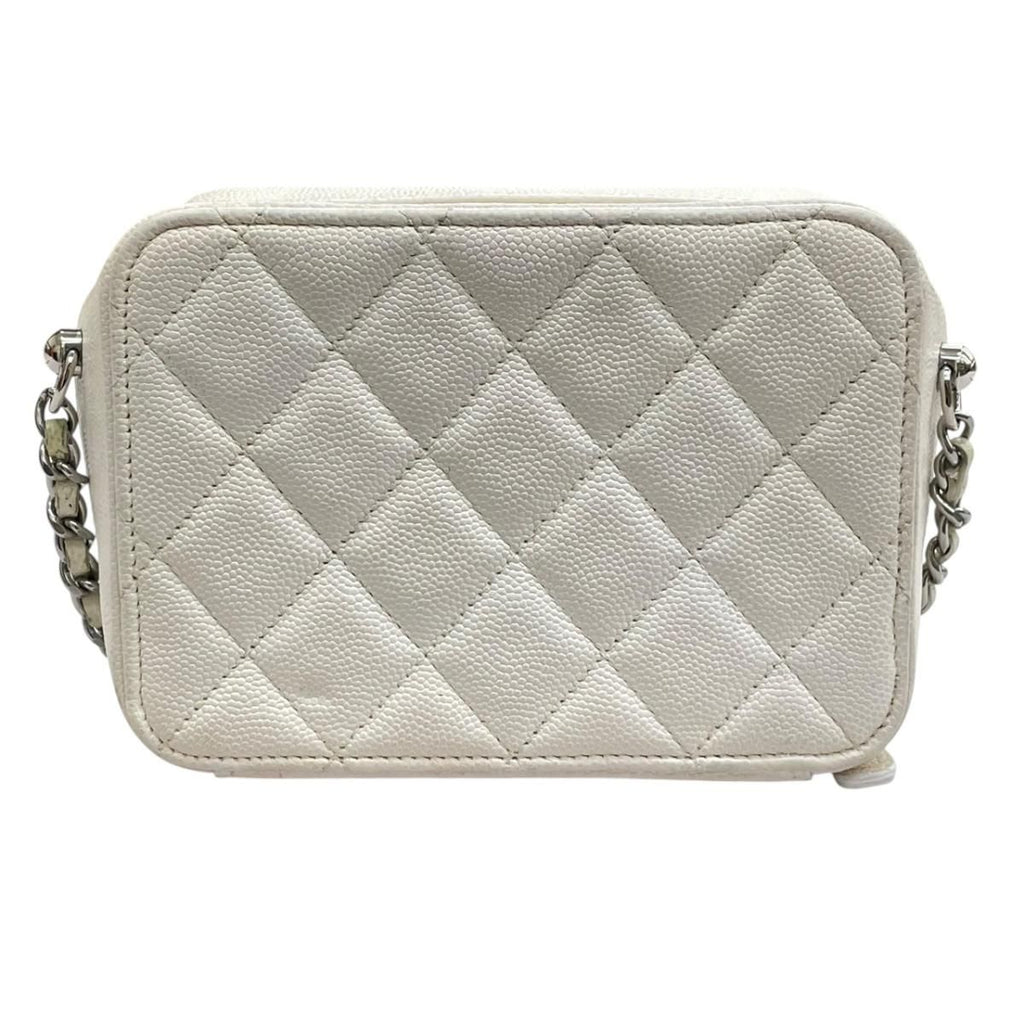 Chanel Quilted Mini Camera Bag White — view 4