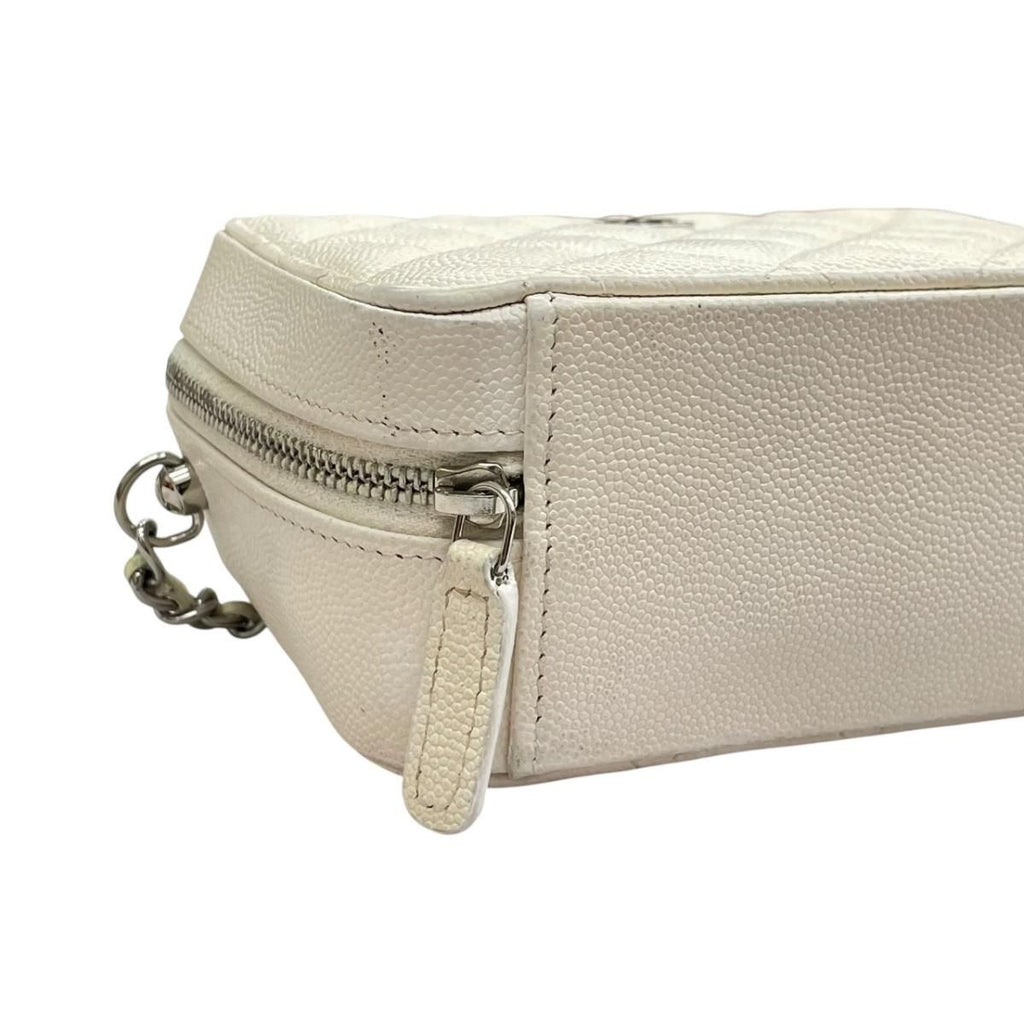 Chanel Quilted Mini Camera Bag White — view 7