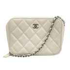Chanel Quilted Mini Camera Bag White