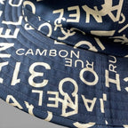 Chanel by Sea Logo CC Bucket Hat Navy Cotton — view 5
