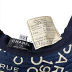 Chanel by Sea Logo CC Bucket Hat Navy Cotton — view 6