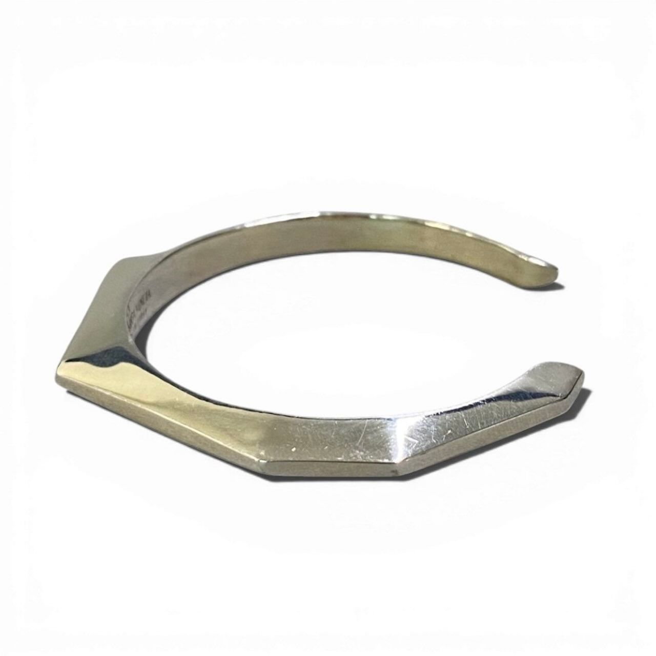 Bottega Veneta Faceted Calf Bangle 925 Sterling Silver Bracelet — view 2