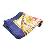 Hermes Carre 90 Grande Tenue Horse Formal Wear Scarf All Over Pattern Logo Navy — view 4