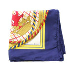 Hermes Carre 90 Grande Tenue Horse Formal Wear Scarf All Over Pattern Logo Navy — view 2