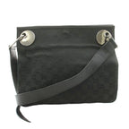 Gucci GG Pattern Shoulder Bag Black Corner