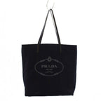 Prada Denim Tote Logo Navy KH