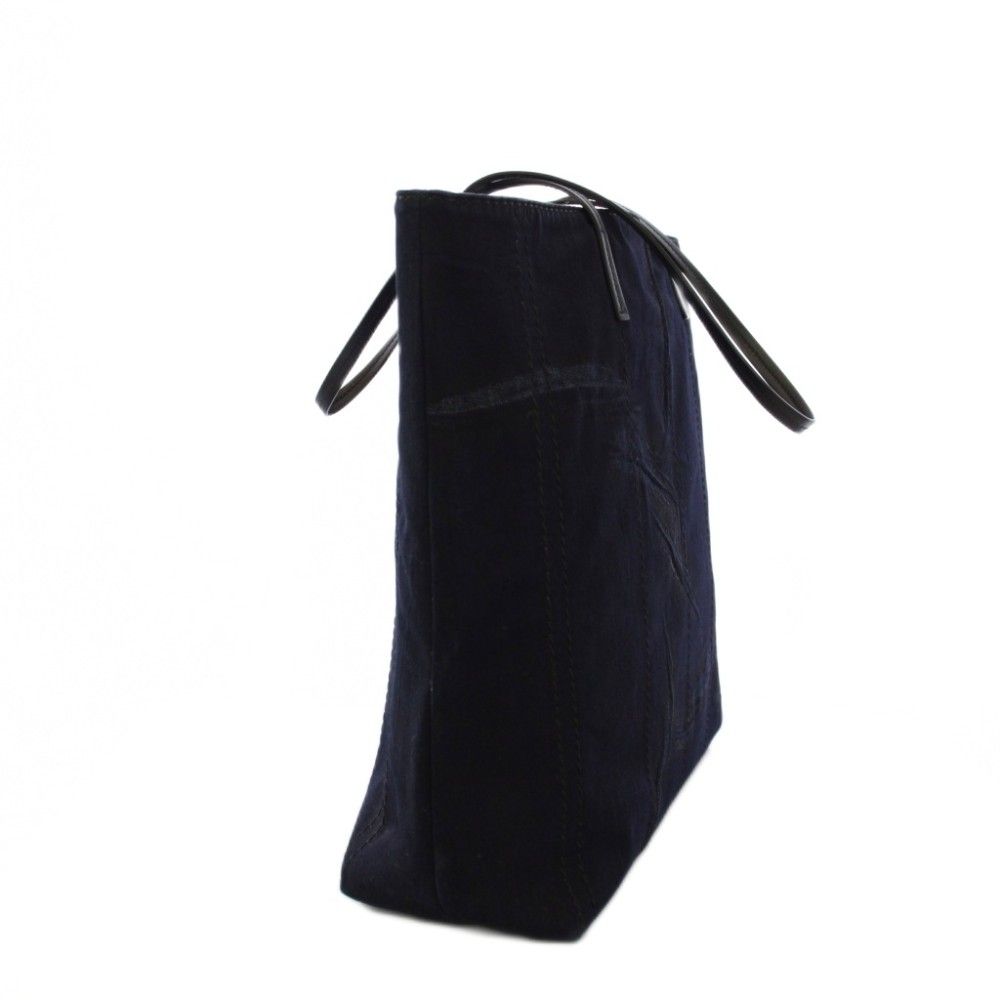Prada Denim Tote Logo Navy KH — view 3