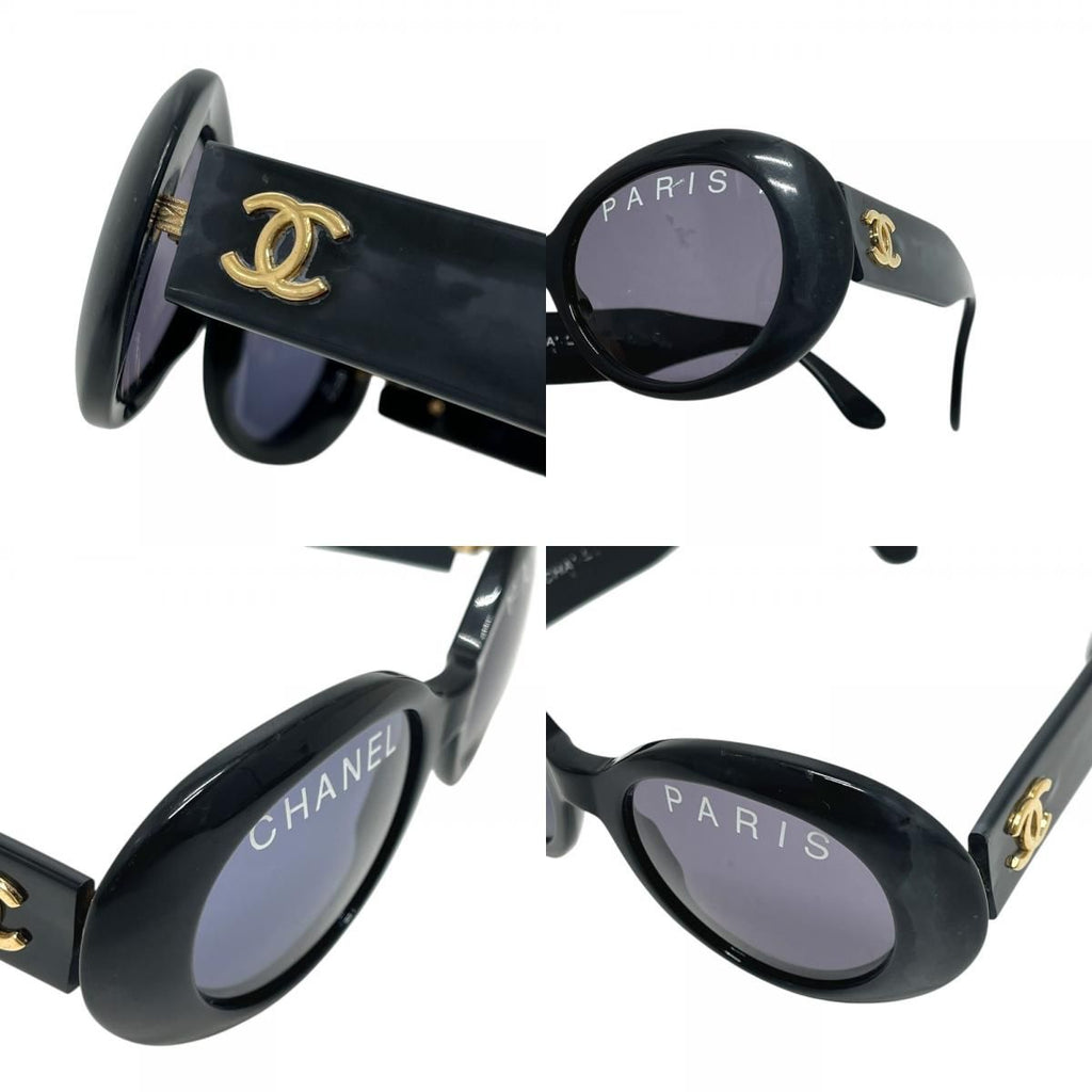 Chanel Sunglasses Paris Logo Acetate Black Eyewear — view 8
