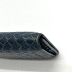 Bottega Veneta Bifold Wallet Intrecciato Leather Blue — view 5