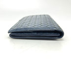 Bottega Veneta Bifold Wallet Intrecciato Leather Blue — view 4