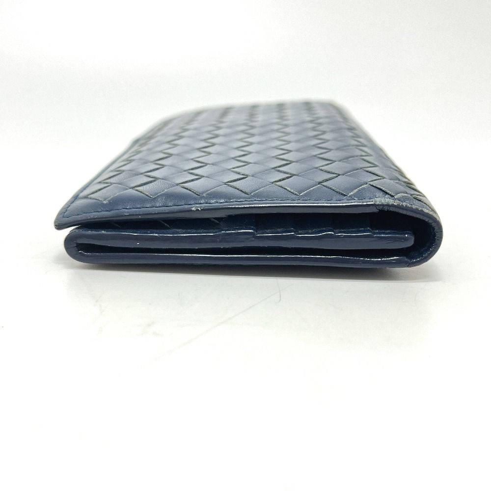 Bottega Veneta Bifold Wallet Intrecciato Leather Blue — view 4