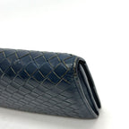 Bottega Veneta Bifold Wallet Intrecciato Leather Blue — view 6