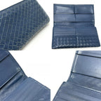 Bottega Veneta Bifold Wallet Intrecciato Leather Blue — view 7