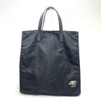 Prada Tote Logo Car Motif Nylon Black