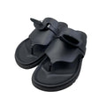 Hermes Sandals Empir 37 Kelly Buckle Leather Black Silver