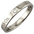 Tiffany & Co Flat Band Ring Platinum Diamond