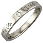 Tiffany & Co Flat Band Ring Platinum Diamond