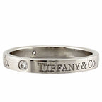 Tiffany & Co Flat Band Ring Platinum Diamond — view 6