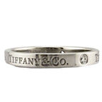 Tiffany & Co Flat Band Ring Platinum Diamond — view 4