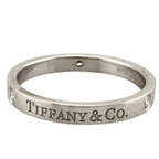 Tiffany & Co Flat Band Ring Platinum Diamond — view 5
