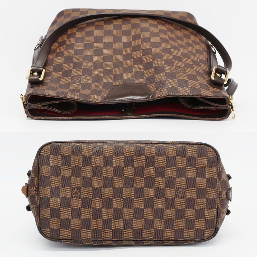 Louis Vuitton Heaven Cabas Rivington Tote Shoulder Bag Damier Ebene Gold Leather — view 3