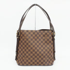 Louis Vuitton Heaven Cabas Rivington Tote Shoulder Bag Damier Ebene Gold Leather — view 2