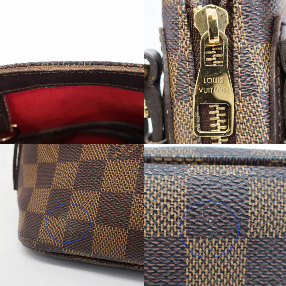 Louis Vuitton Heaven Cabas Rivington Tote Shoulder Bag Damier Ebene Gold Leather — view 8