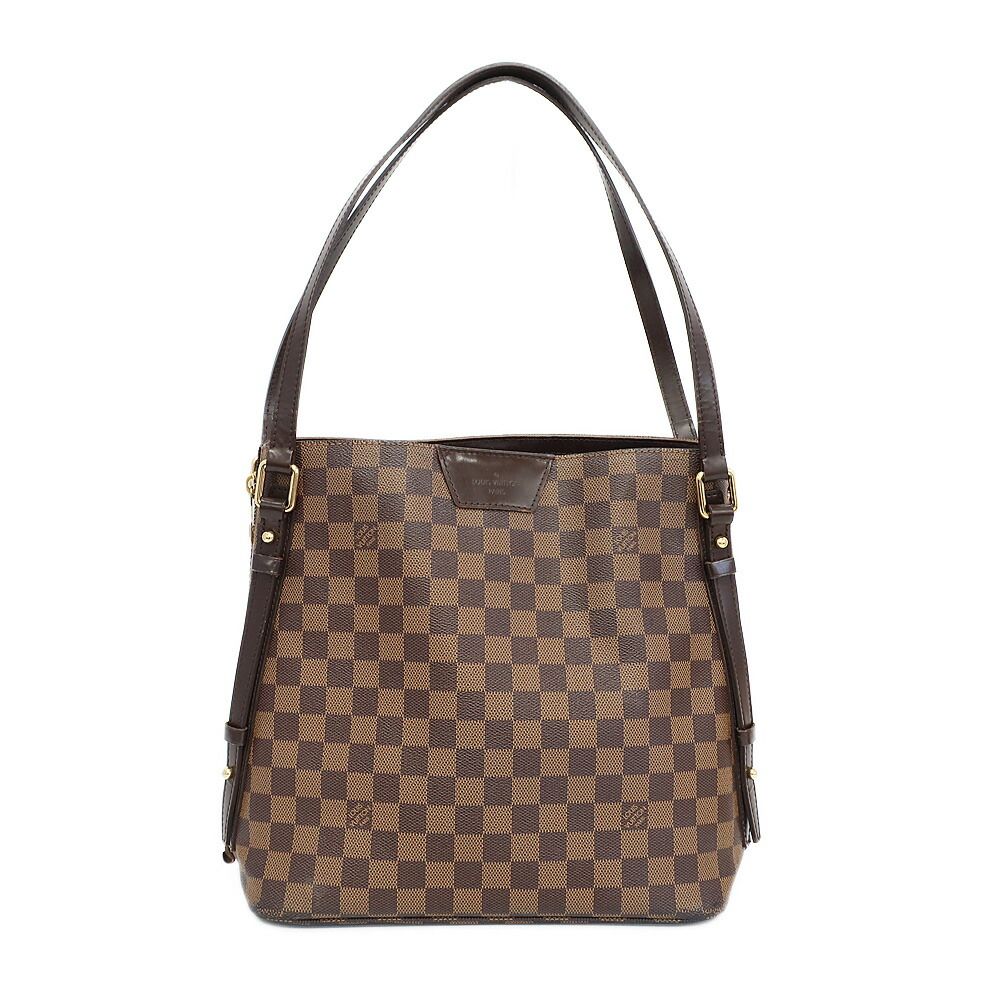 Louis Vuitton Heaven Cabas Rivington Tote Shoulder Bag Damier Ebene Gold Leather