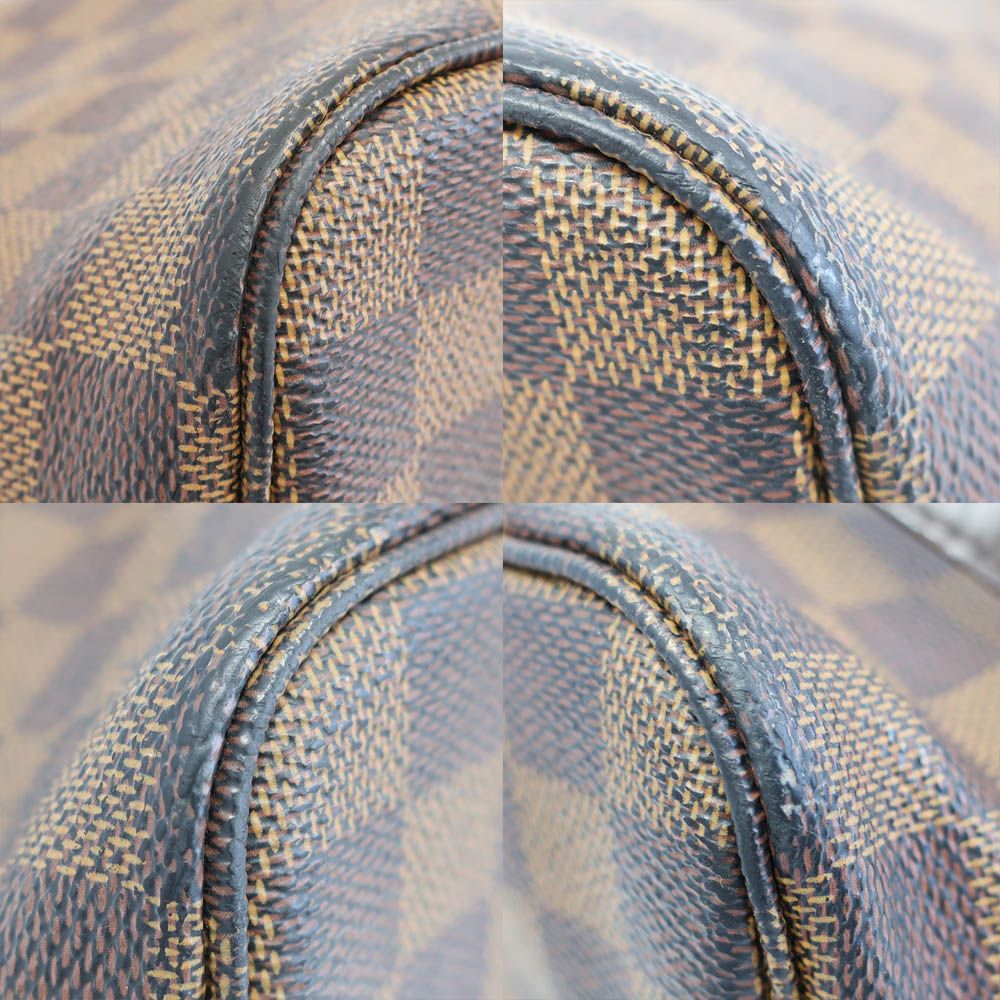Louis Vuitton Heaven Cabas Rivington Tote Shoulder Bag Damier Ebene Gold Leather — view 5