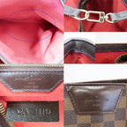 Louis Vuitton Heaven Cabas Rivington Tote Shoulder Bag Damier Ebene Gold Leather — view 7