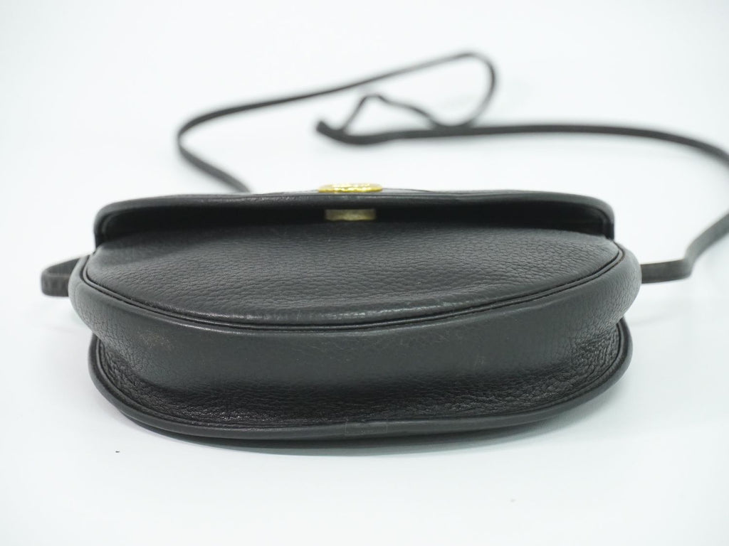 Dior Leather Shoulder Bag Pochette Black — view 3
