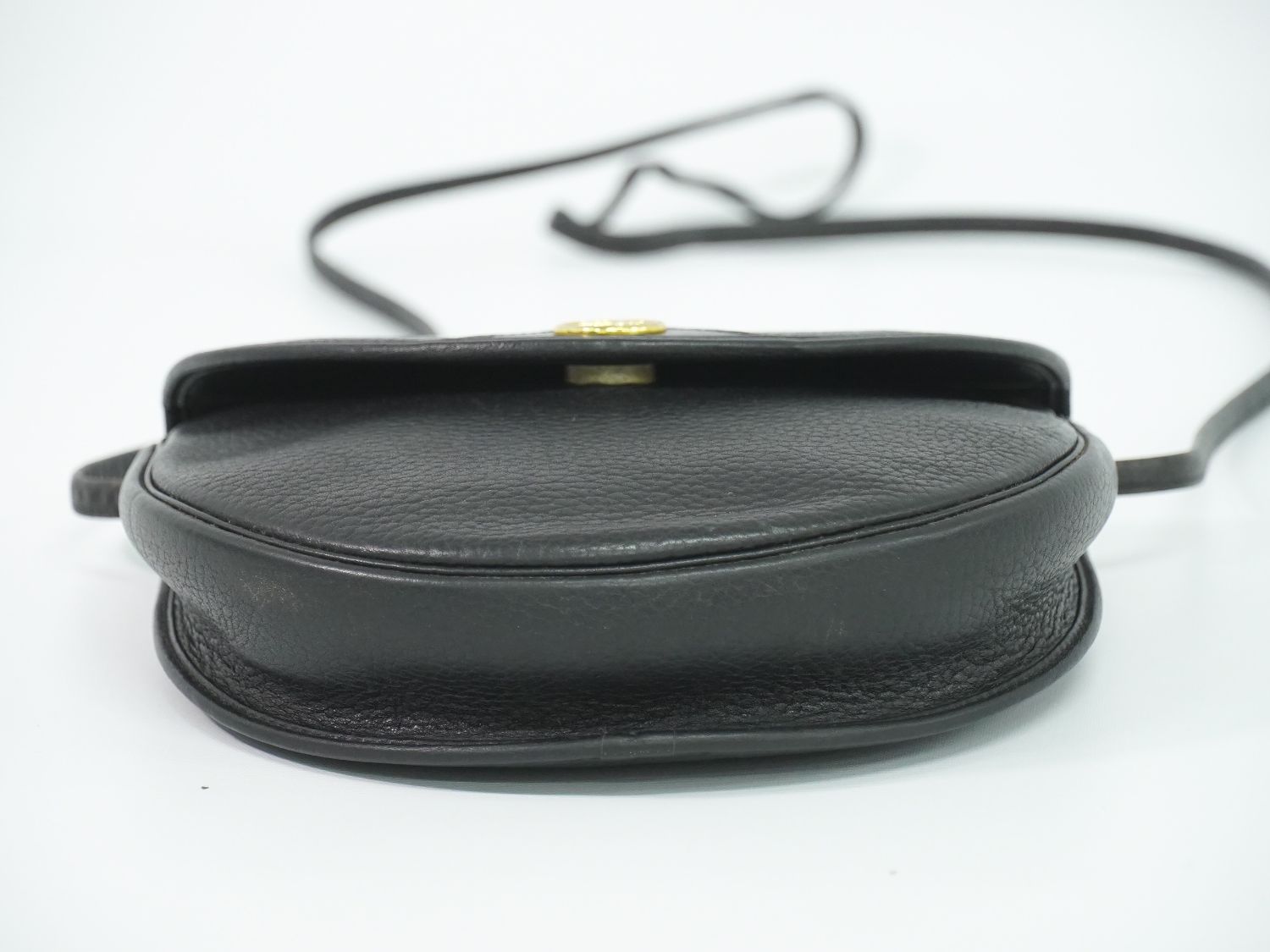 Dior Leather Shoulder Bag Pochette Black — view 3