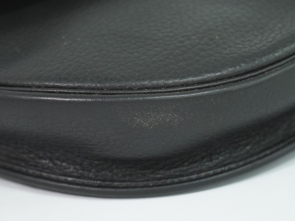 Dior Leather Shoulder Bag Pochette Black — view 7