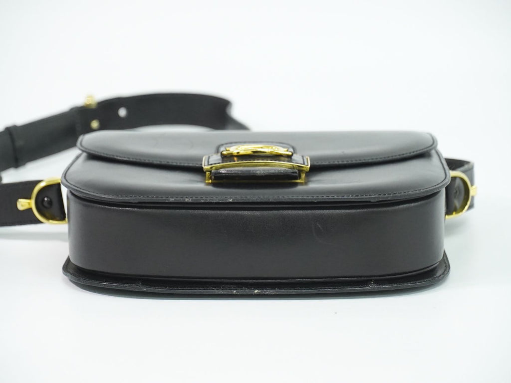 Celine Carriage Shoulder Bag Leather Black — view 3