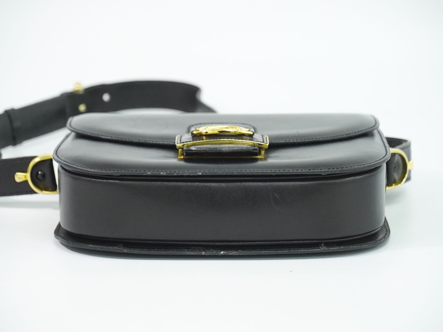Celine Carriage Shoulder Bag Leather Black — view 3