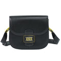 Celine Carriage Shoulder Bag Leather Black