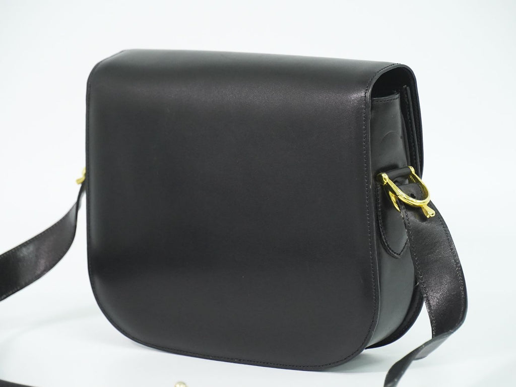 Celine Carriage Shoulder Bag Leather Black — view 2